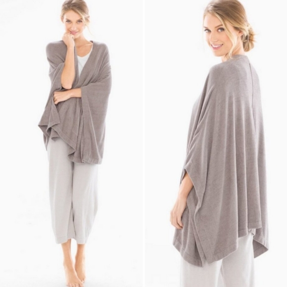 BAREFOOT DREAMS Kimono Cardigan ONE SIZE PLUS (worn 1x) - Picture 2 of 11